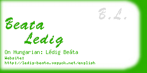 beata ledig business card